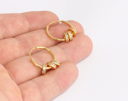 CZ Huggie Hoop Earrings