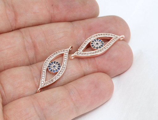 Rose Gold Evil Eye Charm