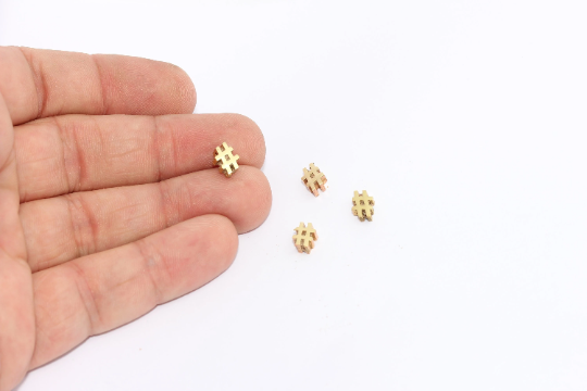 Brass Hashtag Pendant