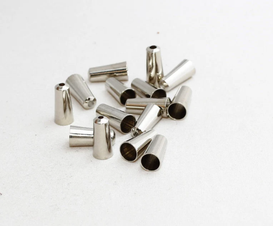 15 mm Gümüş Kaplama Uç Kapağı, Gümüş Koni Kapağı, Uzun Uç Kapağı, CR154