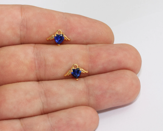 8x13mm 24 ayar Parlak Altın Melek Takıları, Mikro Döşeme Melek MLS251