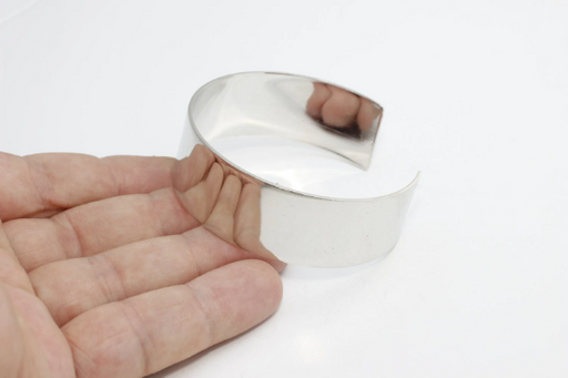 Rhodium Plated Cuff Bracelet