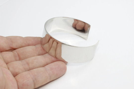 Rhodium Plated Cuff Bracelet