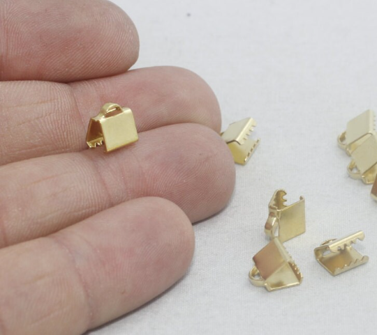 Brass Ribbon Crimps