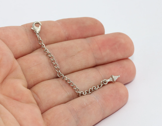 Rhodium Plated Chain Extender, Jewelry Supplies, Necklace, CHK356-1