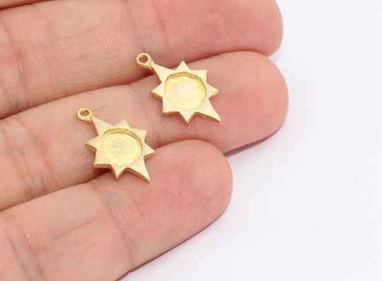 Brass Star Charms