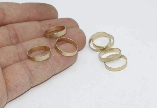 16x3mm Raw Brass Closed Ring, Solid Brass Tubes, Round CHK375