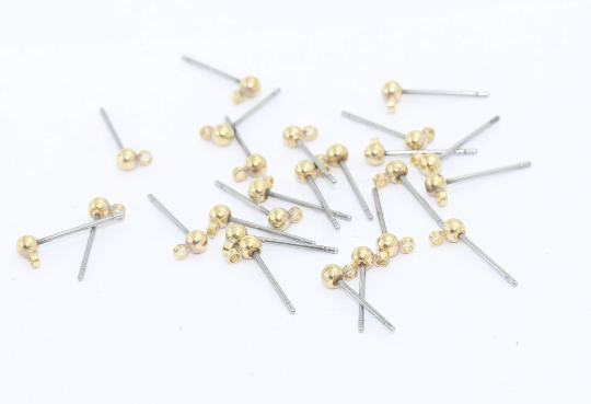 Stainless Steel Ball Ear Posts