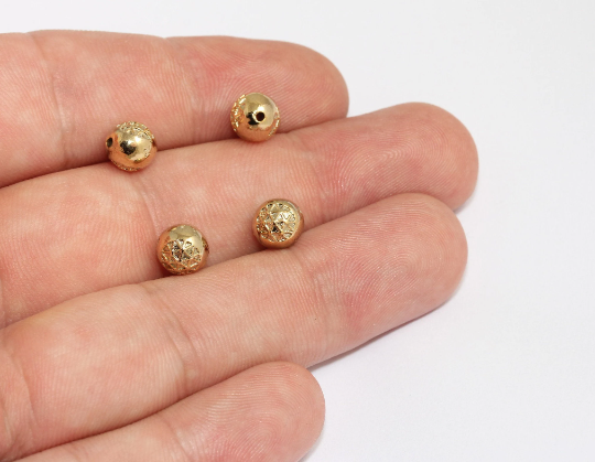 Hollow Spacer, Gold Plated Finding