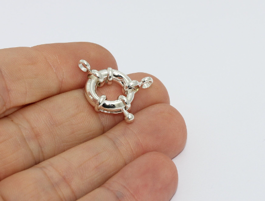 Shiny Silver Spring Clasp