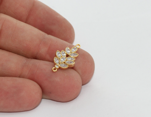 Shiny Gold Leaf Charm