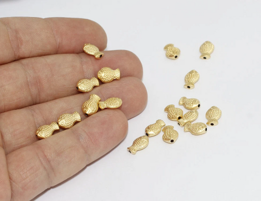 Fish Beads, Fish Charms, Center Hole