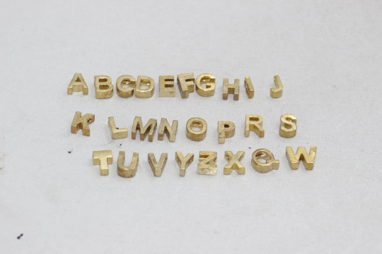 Raw Brass Letters