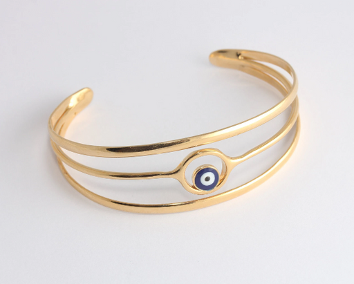 Shiny Gold Evil Eye Bracelets