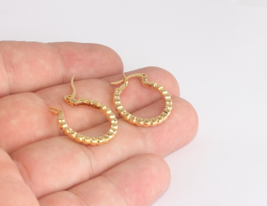 Hoop Earrings, Cube Hoop Earrings