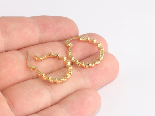 Hoop Earrings, Cube Hoop Earrings