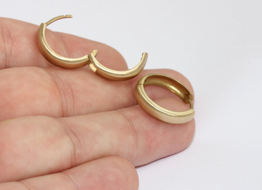 Leverback Hoop Earrings, Circle