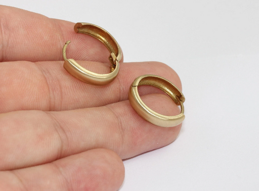 Leverback Hoop Earrings, Circle