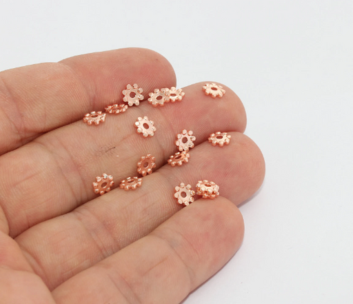 Spacer Beads, Tiny Snowflake