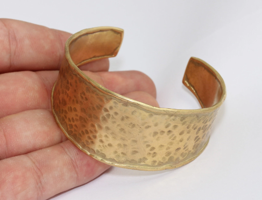 30mm Raw Brass Cuff Bracelets, Handmade Brass                 CHK419