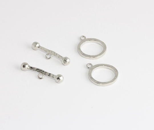 Rhodium Plated Toggle Clasp