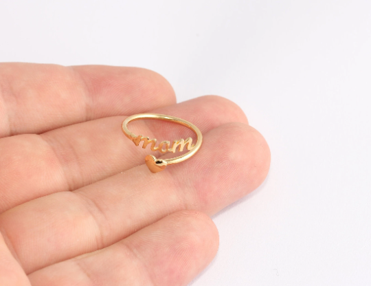 7-18mm 24k Shiny Gold Mam Rings, Tiny Gold Mama Gold SLM830