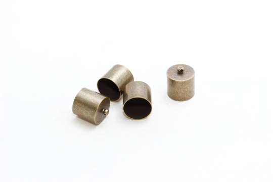18x20mm Antique Bronze End Caps, Inner Size 17mm, Round NED28
