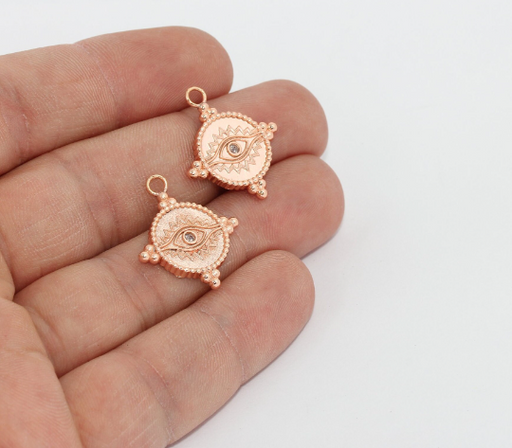 Rose Gold Evil Eye Pendant