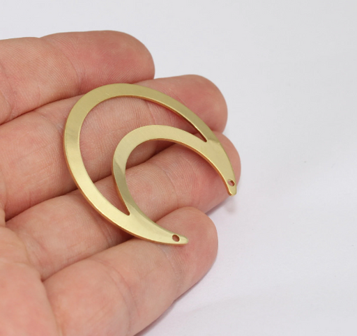 Brass Moon Necklace Pendant