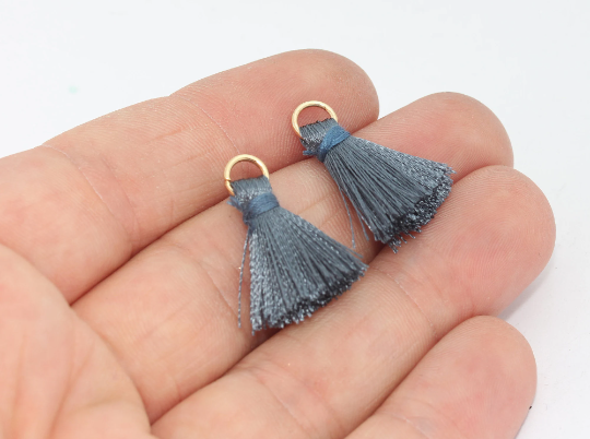Smoked tassels, Mini Tassels, 2,5cm , Short Thread Cotton, XSL13