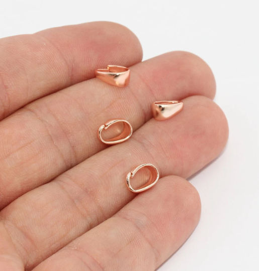 Rose Gold Pinch Bails