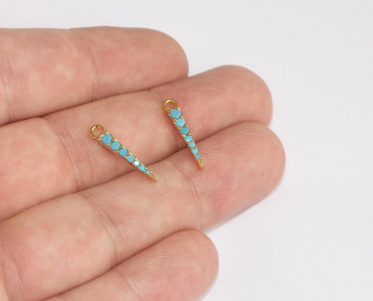 Shiny Gold Spike Charms