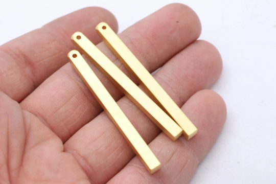 4x50mm 24k Matt Gold Bar, Stamping Bar, Nameplate Bar, MTE140