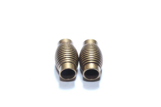 Magnetic Clasp Striped Antique Bronze