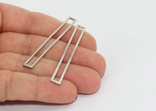 6,5x53mm Rhodium Plated Bar Blank, Adjustable Ring Setting, Brass MTE1388