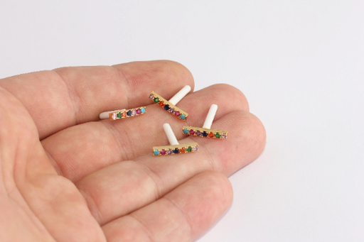 Micro Pave Earrings, Mixed