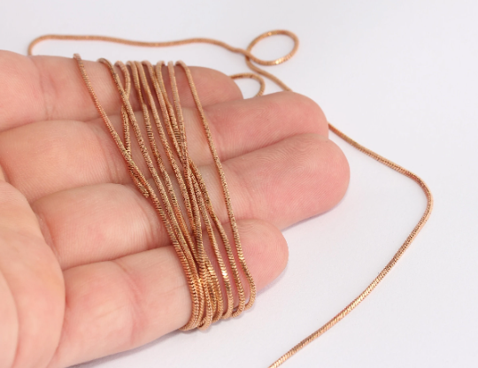 1,2mm Raw Copper Cable Chains Knitted,Rope Chain CHK133-1