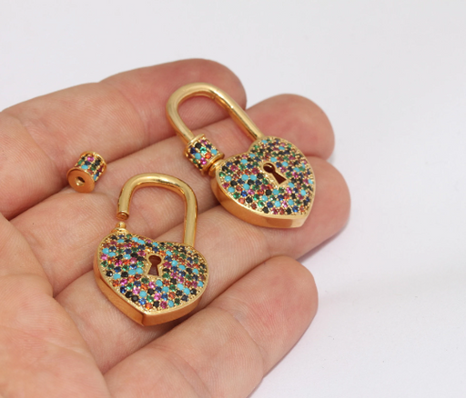 Shiny Gold Heart Clasp