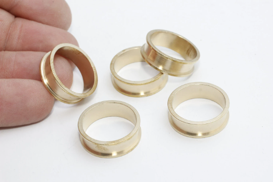 Width 4,5mm Raw Brass Ring Setting , Channel Ring Settings, Ring Base , TBR38