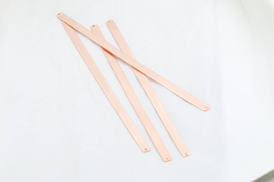 6x160mm Rose Gold Bracelet Blanks, Flat Bangle, Hand CHK100-1