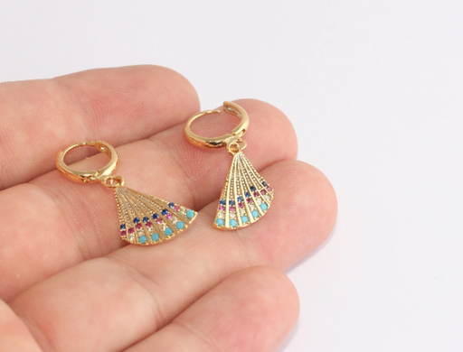 Leverback Earrings, Hoop Earrings With Shell