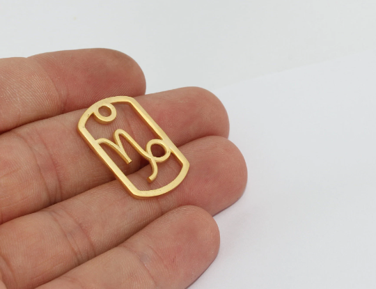 18x26mm 24k Matt Gold Capricorn Charms, Charms, MTE1466