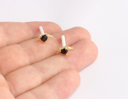 CZ Angel Stud Earrings