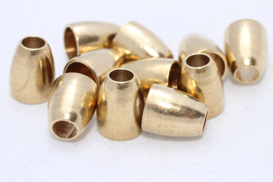 12x10mm Ham Pirinç Uç Kapağı, Püskül Uç Kapağı, Deri Uç NED7