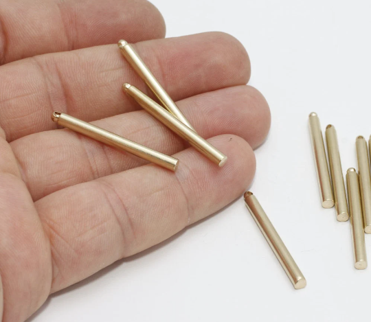 3x32 mm Ham Pirinç Çubuk, Bağlantı Çubuğu, Çubuk Kolye, Çubuk, TBR24