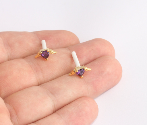CZ Angel Stud Earrings