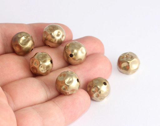 Ball Beads, Round Hammered Ball Charms