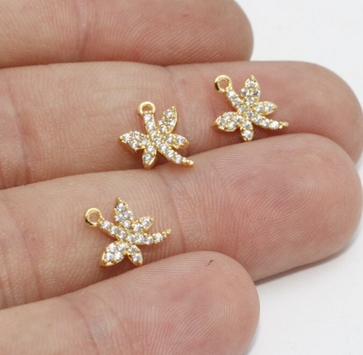 Shiny Gold Bird Charms