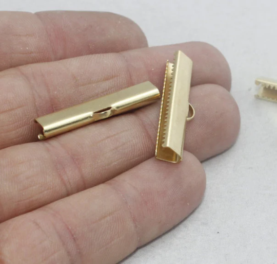 Brass Ribbon Crimps