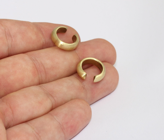 Width 5mm Raw Brass Ear Cuffs, Ear Cuff Non Pierced, MLS337